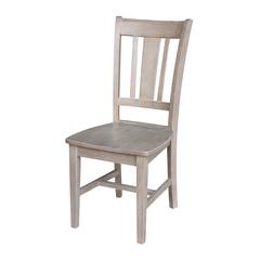 Set of Two San Remo Splatback Chairs, Washed Gray Taupe