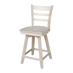Emily Counter height Stool - 24" Seat Height - With Swivel And Auto Return, Unfinished