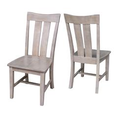 Set of Two Ava Chairs, Washed Gray Taupe