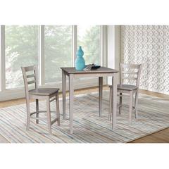30" x 30" Counter Height Table with 2 Emily Counter Height Stools - 3 Piece Set