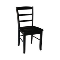 Set of Two Madrid Ladderback Chairs, Black