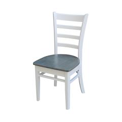 Emily Side Chair, White/Heather Gray