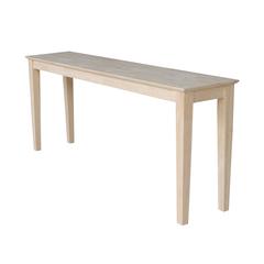 Shaker Console Table - Extended Length-72", Unfinished
