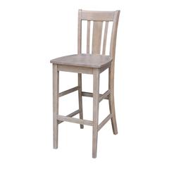 San Remo Bar height Stool - 30" Seat Height, Washed Gray Taupe