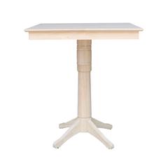 36" x 36" Square Top Pedestal Table - 41.9"H