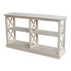 Hampton Sofa - Server Table Includes Shelves, Unfinished