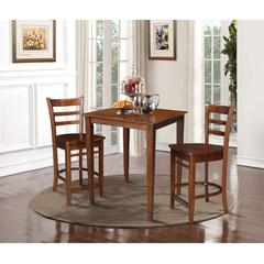 30" x 30" Counter Height Table with 2 Emily Counter Height Stools - 3 Piece Set