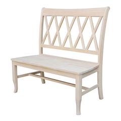 Double X-Back Bench , Unfinished