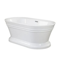 Solace 59" x 30" Freestanding Soaking Acrylic Bathtub