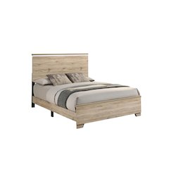 Queen Panel Bed  Light Oak
