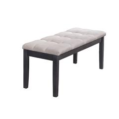 Upholstered bench with Tufted Buttons