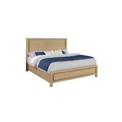 Queen Rubber Wood Light Oak Natuiral Finish Bed Frame