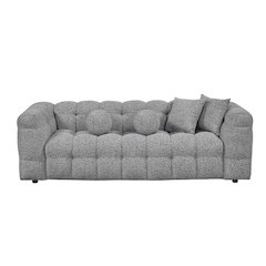 Boucle Fabric Rich Gray Sofa