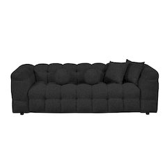Boucle Fabric Black Sofa