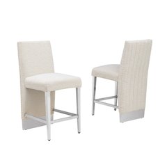 Luxe Cream boucle counter height chairs - Set of 2