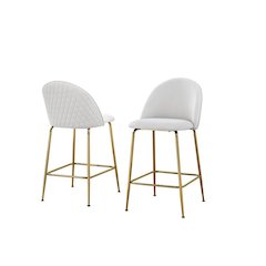 White counter height chairs (Set of 2)