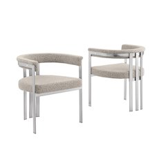 Glam gatsby Gray side chairs- Set of 2