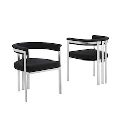 Glam gatsby Black side chairs- Set of 2