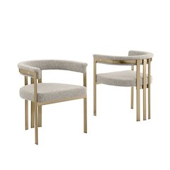 Glam gatsby Gray side chairs- Set of 2