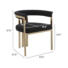Glam gatsby Black side chairs- Set of 2
