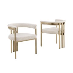 Glam gatsby Cream side chairs- Set of 2