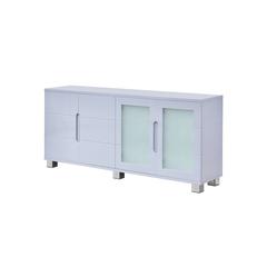 High Gloss light Gray server with 4 doors