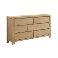 Rubber Wood Light Oak Natuiral Finish Dresser