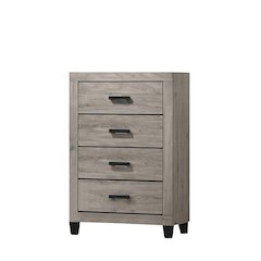 Light grey 4-draer bedroom chest