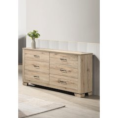 Light Oak 6-Drawers Dresser