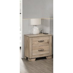 Light Oak 2-Drawers Nightstand
