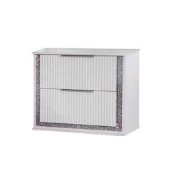 White 2 Drawers Nightstand