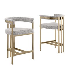 Glam gatsby Rich gray barstools- Set of 1