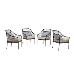 Gray outdoor patio chairs (Set of 4)