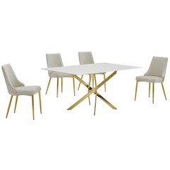 Best Quality Furniture White Marble Wrap Glass Dining Set With Velvet Chairs