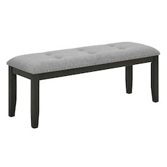 Upholstered Dining Bench With Rustic Gray