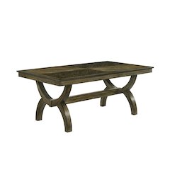 Wood dining table in antique brown