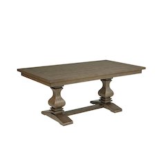 Traditional Rustic Oak Color Wood Dining Table