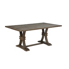 Traditional Wood Dining Table In Rustic Grey