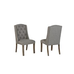 Dark Grey Dining Chairs Wood Legs