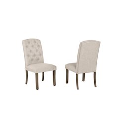 Beige Dining Chairs Wood Legs In Beige Color