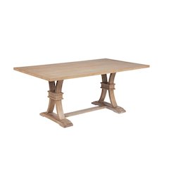 Traditional Wood Dining Table In A Rustic Light Oak Color