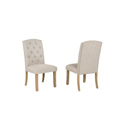 Beige Dining Chairs Wood Legs In Beige Color