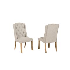 Beige Dining Chairs Wood Legs In Beige Color