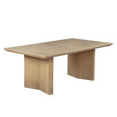 78" Light Oak Natural Finish Dining Table