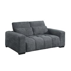 2 Seater Loveseat In Dark Gray With Adjustable Backrest