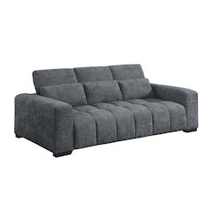 3 Seater Sofa In Dark Gray With Adjustable Back