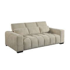 3 Seater Sofa In Beige With Adjustable Back