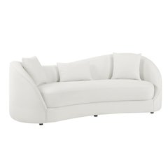 Cloud Gray Sofa Aymmetrial High-Low Backrest