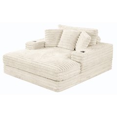 Best Quality New Big Chaise Beige with Pillows.