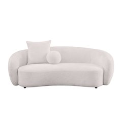 Teddy Fabric 3 Seater Sofa In Beige